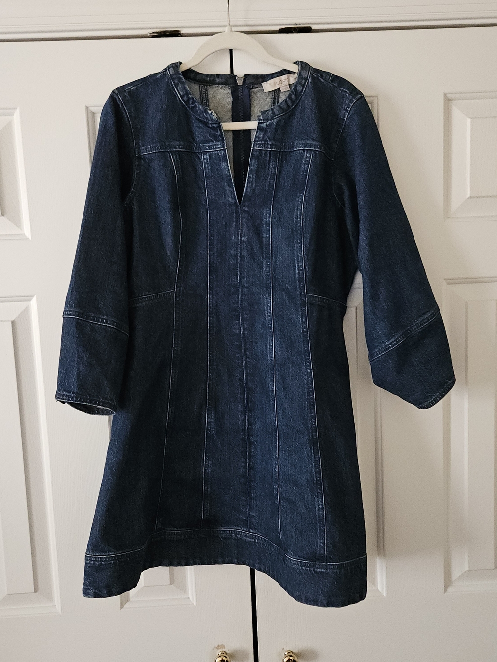 LOFT Dark Indigo Denim Tunic Dress